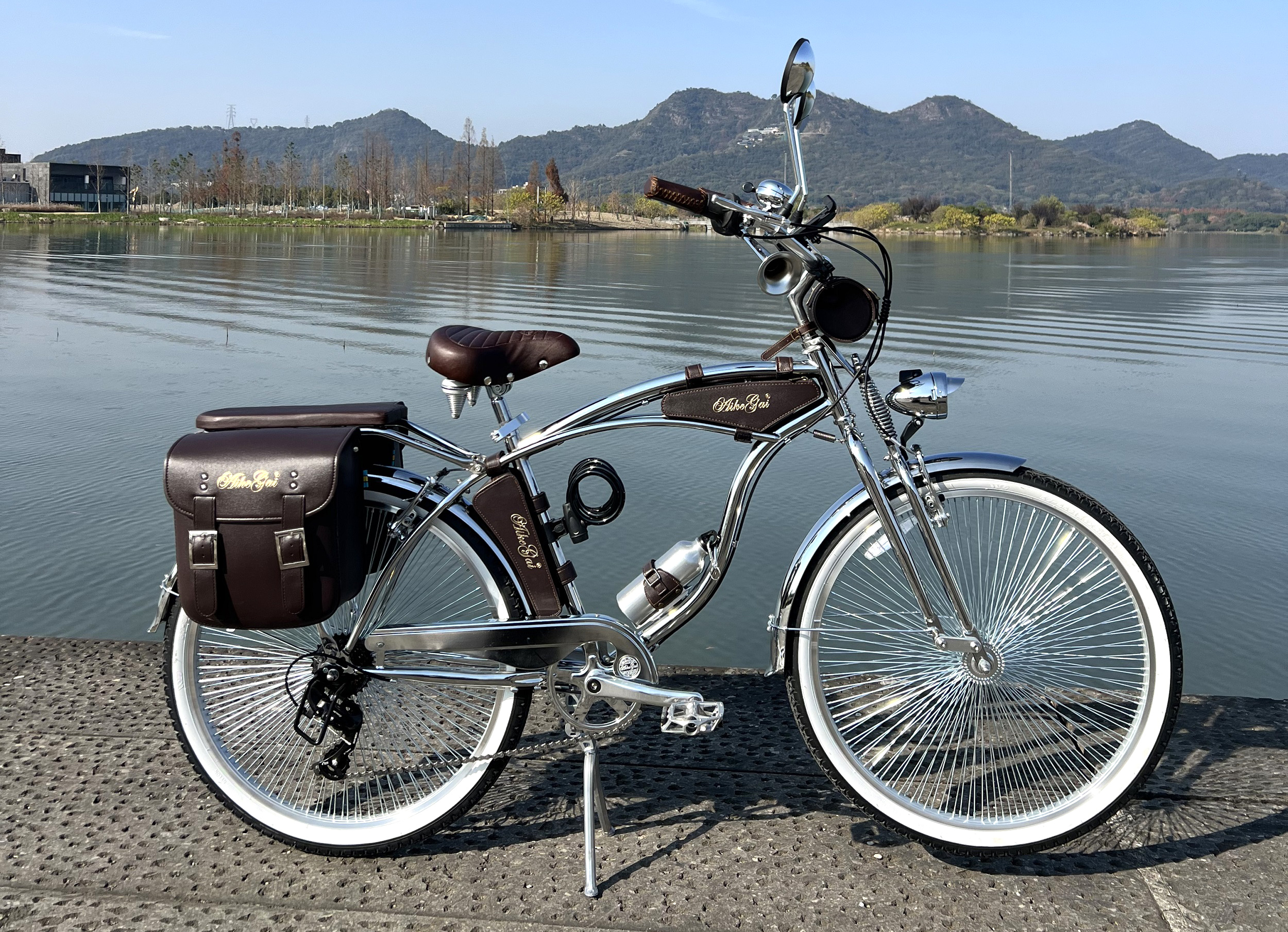 Super Chrome Retro Cruiser Bike Vintage Bicycle